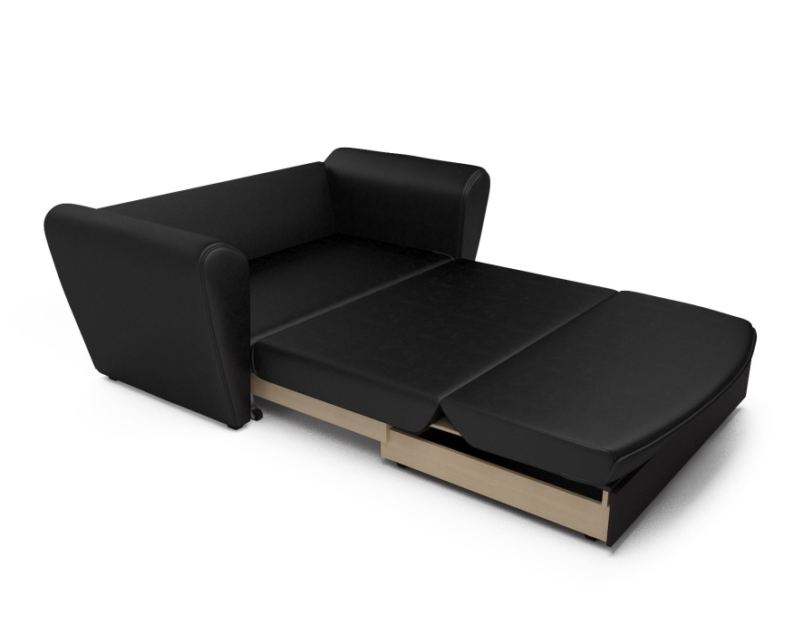 Диваны кровати со спальным местом, Диван прямой выкатной Квартет (Экокожа)
