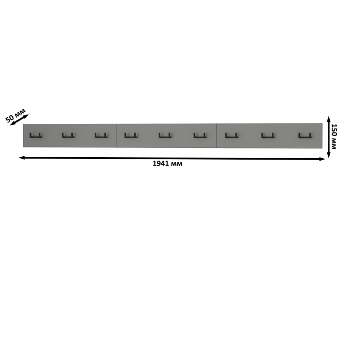 Настенные, Три вешалки Октава 15.14.02.