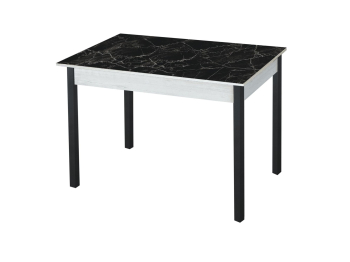 Альфа стол обеденный фотопечать опора квадро черный муар