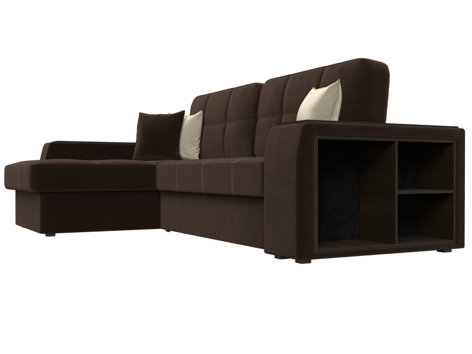 Диваны угловые в гостиную, Угловой диван Брюссель левый угол, микровельвет