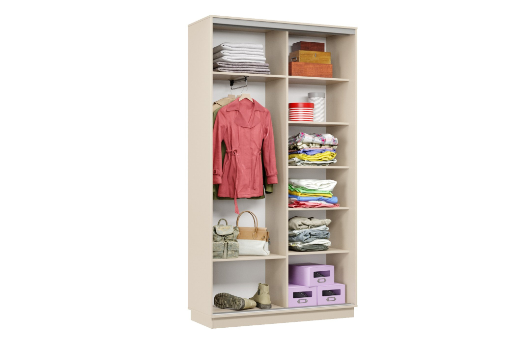 Шкафы-купе 2-х дверные, Шкаф-купе Премьер Лайт 03 Мини Ф-1356 двухдверный