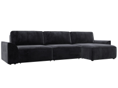Диваны угловые в гостиную, Диван угловой Лига-048 НПБ лонг, велюр TOWER