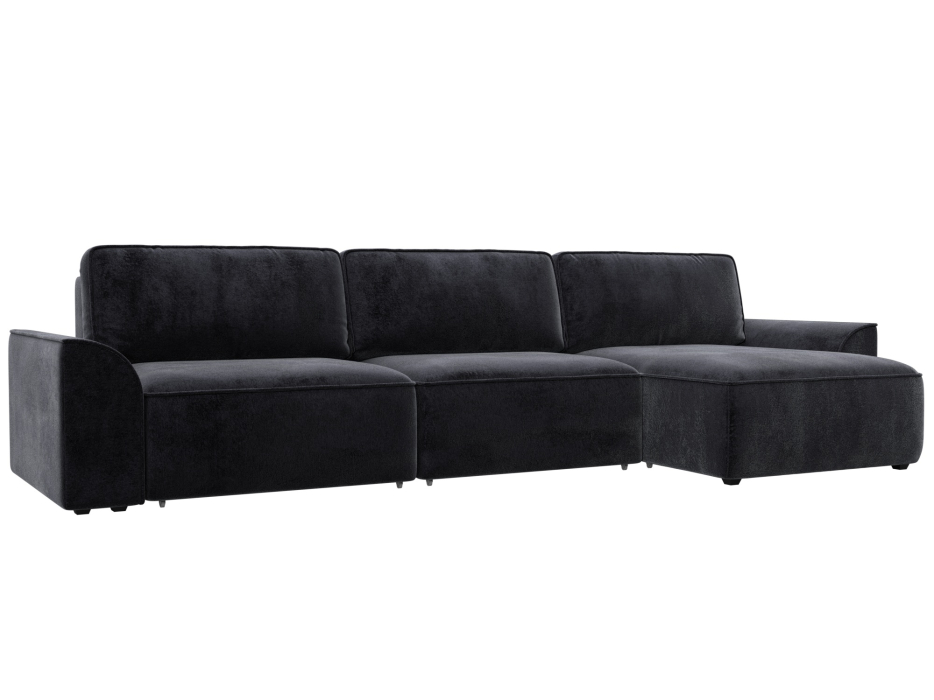 Диваны угловые в гостиную, Диван угловой Лига-048 НПБ лонг, велюр TOWER