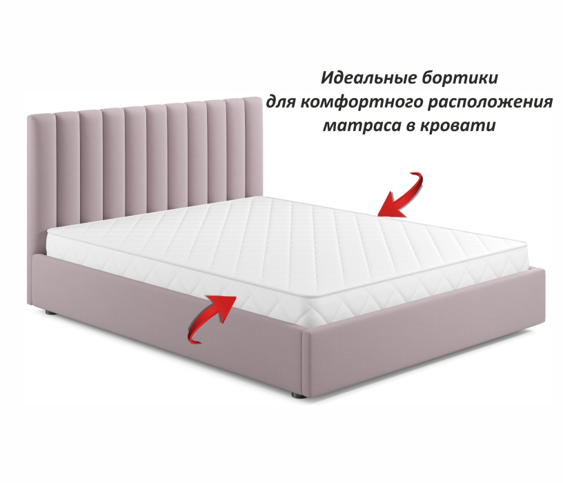 Двуспальные, Мягкая кровать Olivia 1600 подъемная с матрасом АСТРА