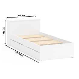 Стол косметический с подсветкой 110 с кроватью с выдвижными ящиками Ксения 900