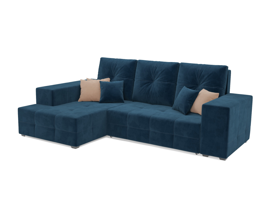 Диваны угловые в гостиную, Диван угловой Монреаль Левый угол (Велюр)