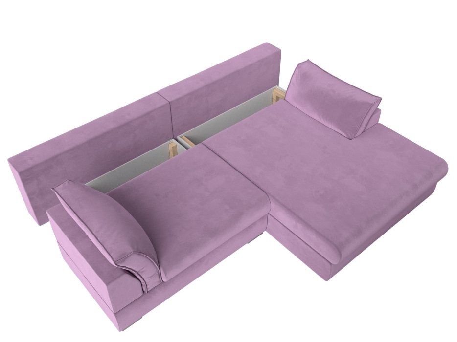 Диваны угловые в гостиную, Угловой диван Пекин угол правый, микровельвет