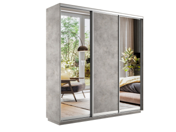 Шкаф-купе Экспресс Медиум (2 зеркала) трио 2200 x 2400 x 450