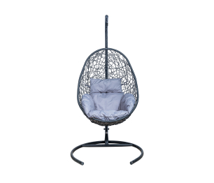 Подвесное кресло Leset Саона, каркас Черный, подушка Светло-серая