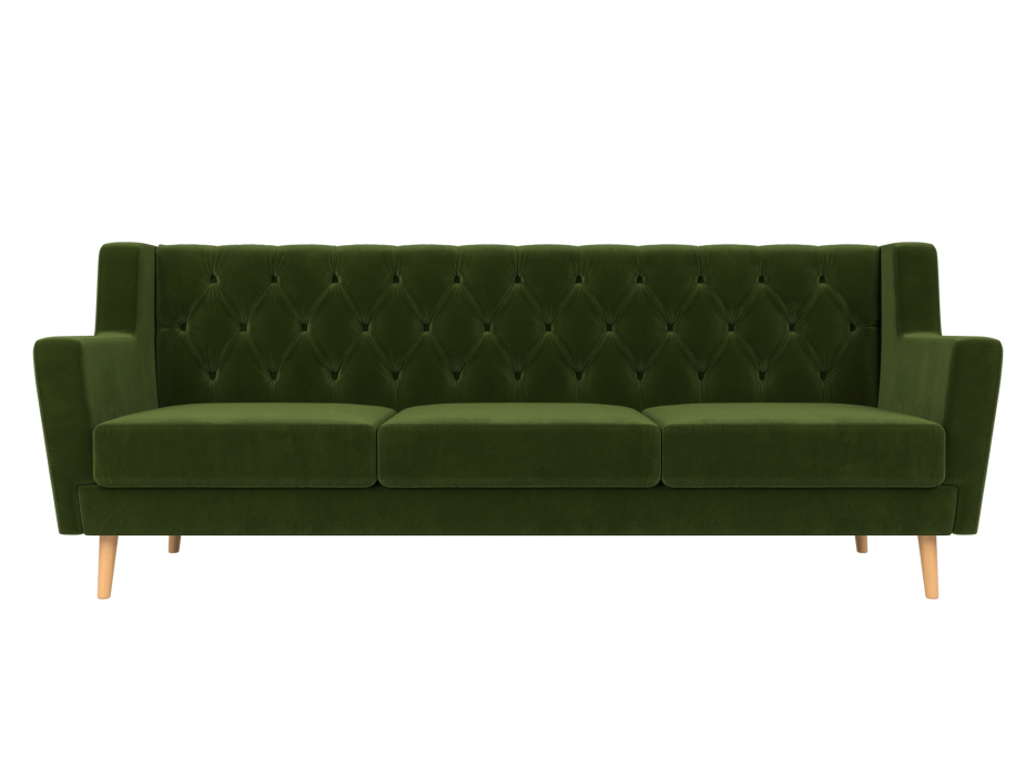 Диваны прямые кухонные, Прямой диван Брайтон 3 Люкс, микровельвет