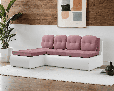 Диваны угловые в гостиную, Диван угловой Кормак (Велюр + Экокожа)