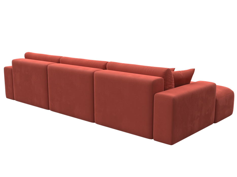 Диваны угловые в гостиную, Диван угловой Лига-036 Классик Лонг левый угол, микровельвет