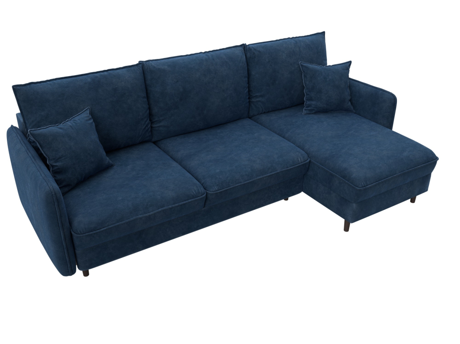 Диваны угловые в гостиную, Диван угловой Лига-064 НПБ угол универсальный, велюр BRUT