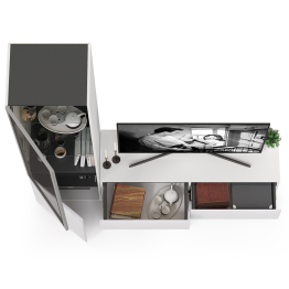 Гостиная Сидней № 09 с фасадами стекло