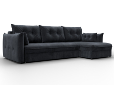 Диваны угловые в гостиную, Диван угловой Лига-100 НПБ угол универсальный, велюр TOWER