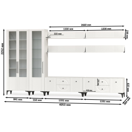 Валенсия стенка в гостиную комнату № 87