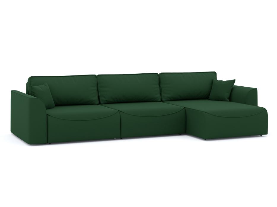 Диваны угловые в гостиную, Диван-кровать угловой Рафаэль 3 секции еврокнижка НПБ, велюр