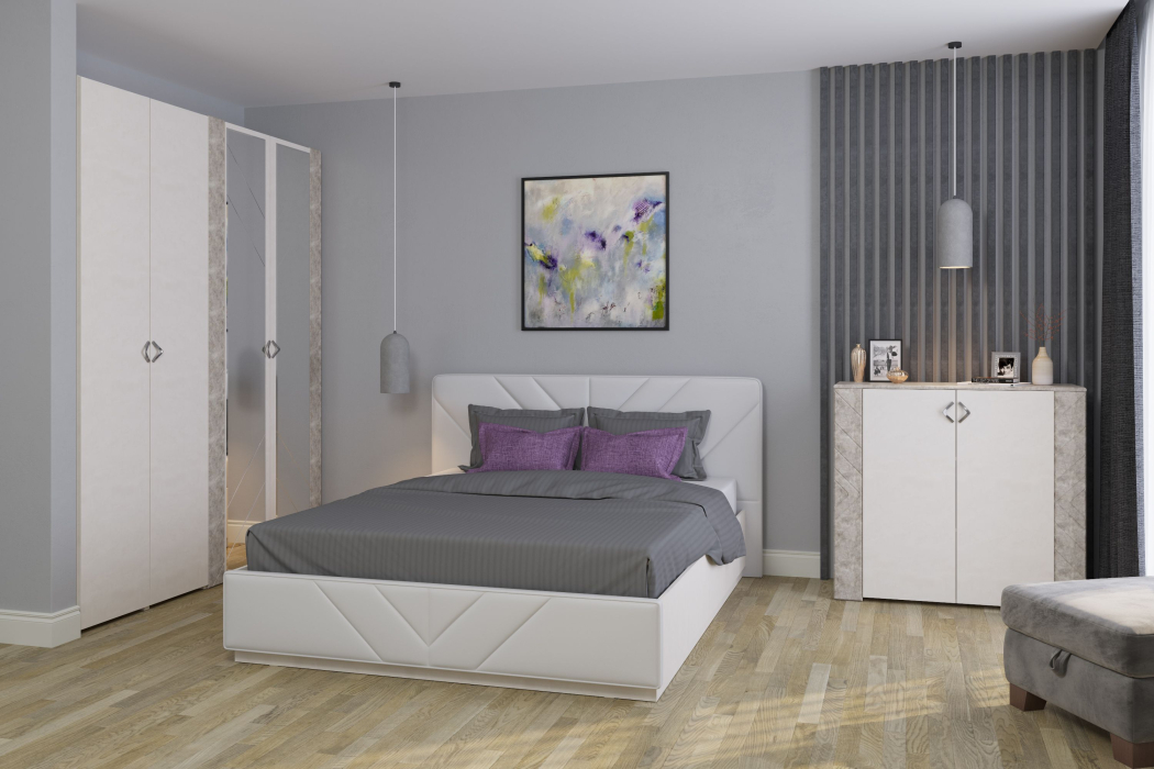 В детскую, Набор шкафов Амели НШ-3 шёлковый камень/бетон чикаго беж