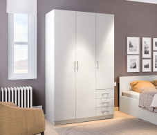 Шкафы распашные, Шкаф 3 дверный Терра СБ-2797 Белый