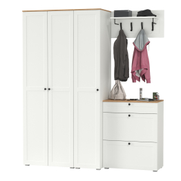 Шкаф для одежды с обувницей и пенал с навесной вешалкой с крючками Остин