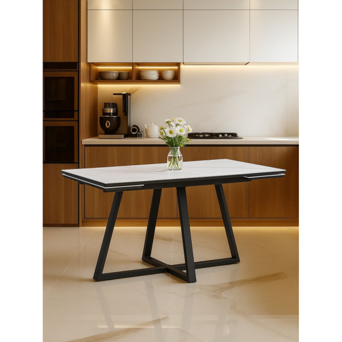 Обеденные столы, Керамический стол Памелла 120(180)х80