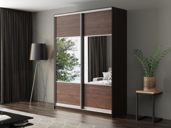 Шкаф-купе Айсберг 170 ВЕНГЕ (шамони темный/комбинированный)