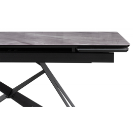 Стеклянный стол Блэкберн new 140(200)х80х75