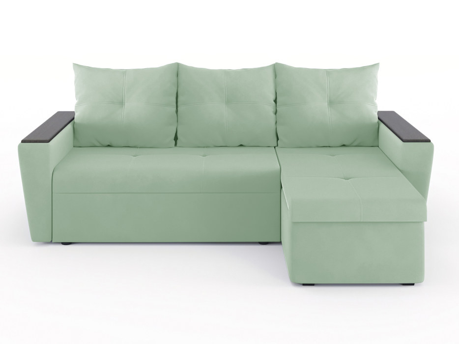 Диваны угловые в гостиную, Диван-кровать угловой Дубай Майами еврокнижка трехсекционная, велюр