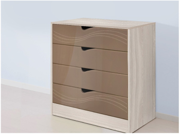 Комод Бриз МДФ Волна (Ясень шимо светлый)