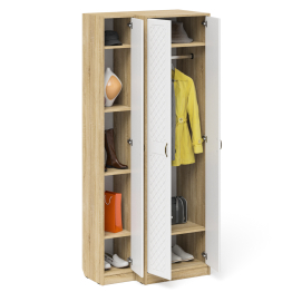 Пенал в прихожую и шкаф две двери П-6 МДФ фрезеровка ромб