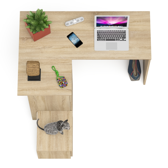 Угловые, Компьютерный стол угловой Мори МС-16 левый и тумбочка на 400