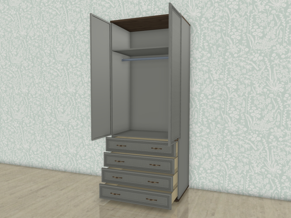Шкафы двухстворчатые, Модульная система Карина Шкаф ШК-1006