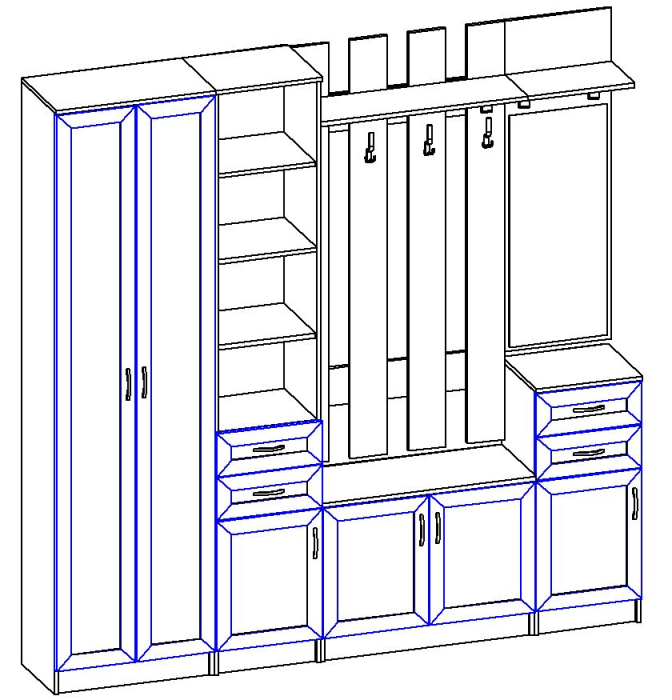Прихожие, Композиция ГОРИЗОНТ Р-4