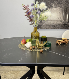 Стол Kenner DO1300 раздвижной, керамика, опоры черные