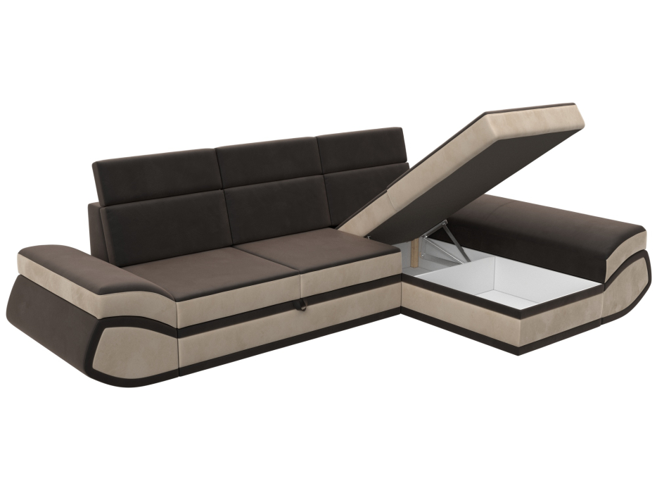 Диваны угловые в гостиную, Диван угловой Лига-032 правый угол, велюр