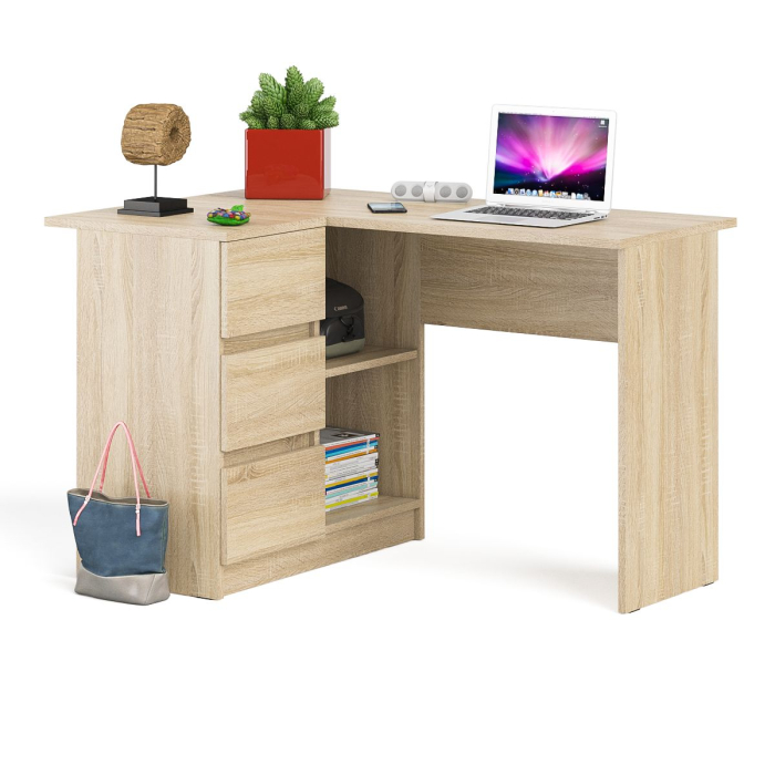 Детские столы, Угловой компьютерный стол Мори МС-16 левый