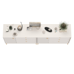 Два комода на ножках с дверкой и тремя ящиками Афина