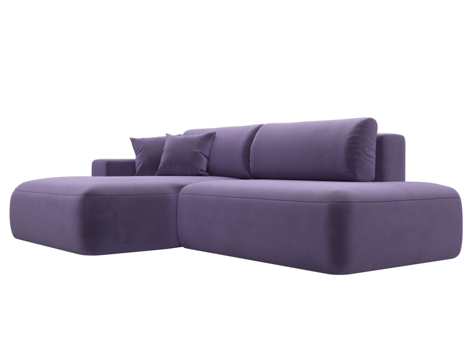 Диваны угловые в гостиную, Диван угловой Лига-036 Модерн левый угол, велюр