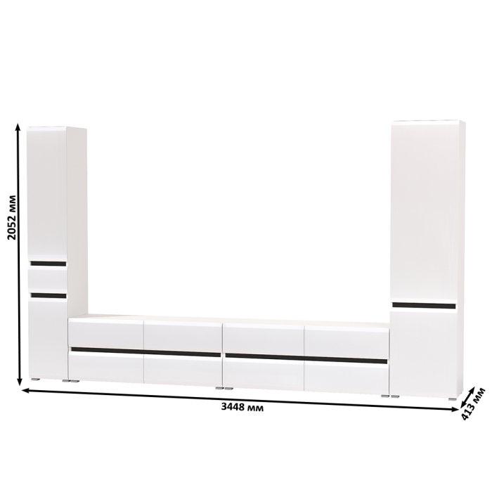 Стенки для гостиной, Мебель в гостиную модульная Сидней № 134