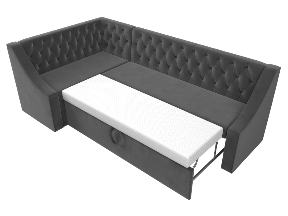 Диваны угловые кухонные, Кухонный угловой диван Мерлин левый угол велюр