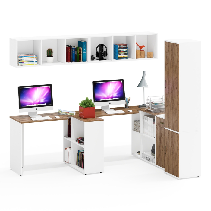 Домашние кабинеты, Мебель для рабочего места для двоих Лидер-8 № 34