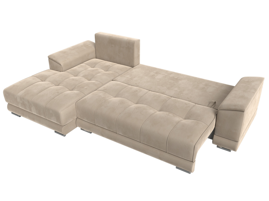 Диваны угловые в гостиную, Угловой диван НордСтар левый угол, велюр