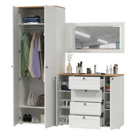 Комод с зеркалом и шкафом для прихожей Остин