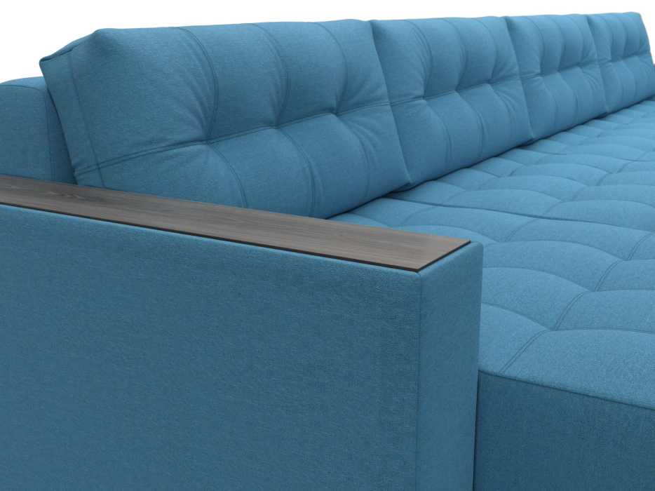 Дизайнерские диваны для гостиной, Диван П-образный с декором Лига-049 НПБ Лонг, рогожка Амур