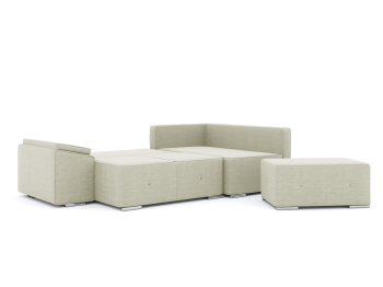 Диван-кровать угловой Хавьер  ПБ еврокнижка, рогожка