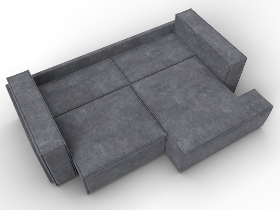 Диваны угловые в гостиную, Диван угловой Лига-061 угол правый, велюр BRUT