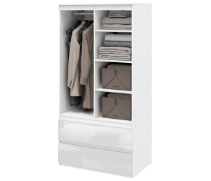 Шкаф 2-х дверный с ящиками, 90 см Люкс