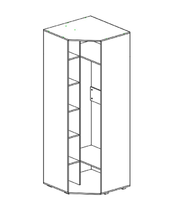 Для одежды, Шкаф угловой Сити 5