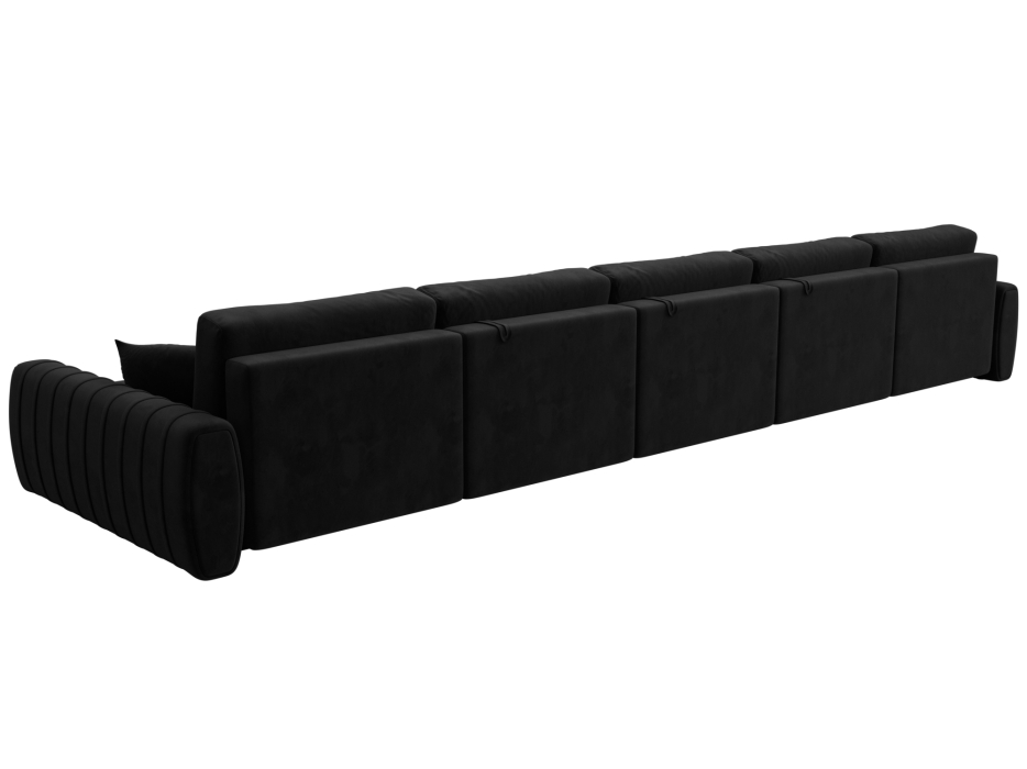 Диваны угловые в гостиную, Диван П-образный Лига-057 НПБ МегаЛонг, велюр SEVEN