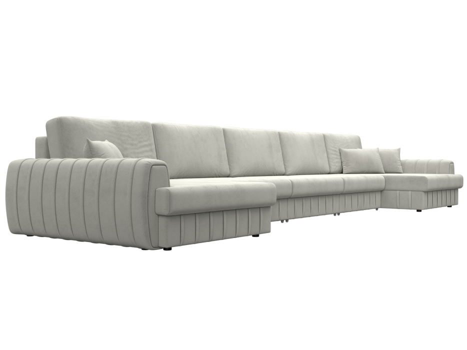 Диваны угловые в гостиную, Диван П-образный Лига-057 НПБ МегаЛонг, велюр TOWER